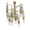 Bamboo Gold Glass Chandelier