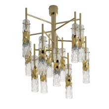 Bamboo Gold Glass Chandelier