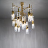 Bamboo Gold Glass Chandelier