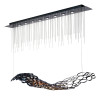Chrysalis Chandelier with Nickel Chains and Black Aubergine finish