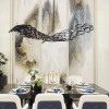 Chrysalis Chandelier with Nickel Chains and Black Aubergine finish