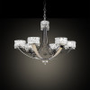 Crystal Blade Chandelier with black aubergine finish