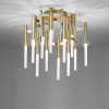 Ekle Brushed Gold Metal and Pure Steel Ceiling Lamp
