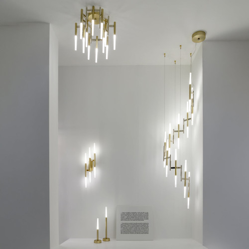 Ekle Brushed Gold Metal and Pure Steel Ceiling Lamp