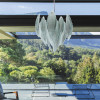 Paradise Chrome with Silver Leaf Glass Ceiling Lamp