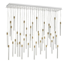 43-light Transparent Glass Glase Pipe Chandelier