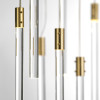 43-light Transparent Glass Glase Pipe Chandelier