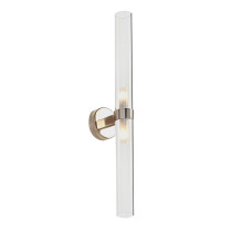 Clear Glass Cylindrical Wall Lamp