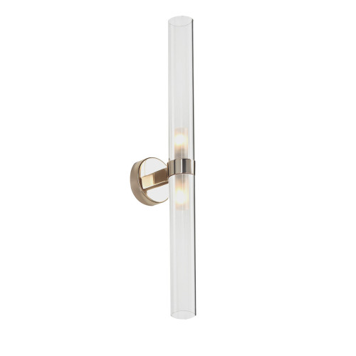 Clear Glass Cylindrical Wall Lamp