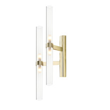 Clear Glass Double Cylindrical Wall Lamp