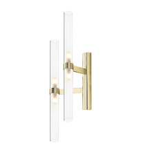Clear Glass Double Cylindrical Wall Lamp