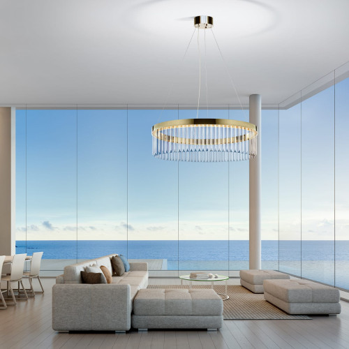 Soft Gold Ring Large Chandelier
