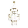 Contemporary White Glass 52-lights Chandelier