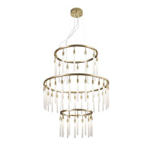 Contemporary White Glass 52-lights Chandelier