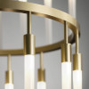 Contemporary White Glass 52-lights Chandelier