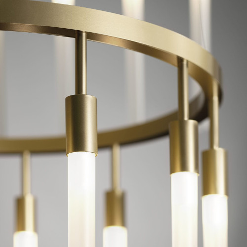 Contemporary White Glass 52-lights Chandelier