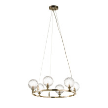 Crystal Ball Gold 6-Light Chandelier