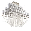 Oversized Metal and Crystal Chandelier