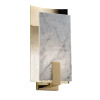 Carrara Marble and Brass Sconce