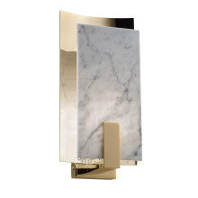 Carrara Marble and Brass Sconce