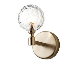 Crystal Ball Gold Sconce