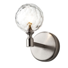 Crystal Ball Nickel Sconce