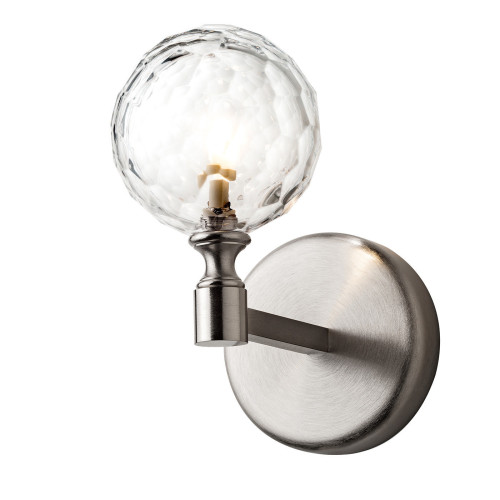 Crystal Ball Nickel Sconce