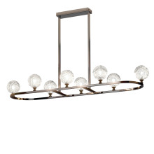 Crystal Ball Rectangular 8-Light Chandelier
