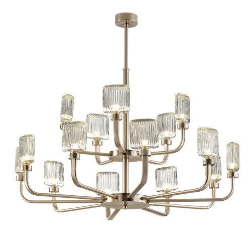 Crystal Cup Transparent crystal 15-Light Chandelier