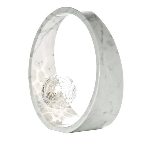 Carrara Marble Ring Table Lamp