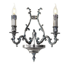 Bird 2-Light Blue-Silvery Sconce
