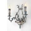 Bird 2-Light Blue-Silvery Sconce