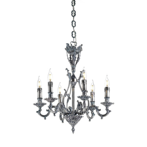 Bird 6-Light Blue-Silvery Chandelier