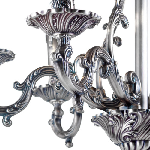 Bird 6-Light Blue-Silvery Chandelier