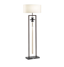 Black and White Calacatta Marble Floor Lamp with Pendant