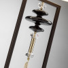 Black and White Calacatta Marble Floor Lamp with Pendant