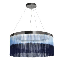 Fringes Large Blue Chandelier