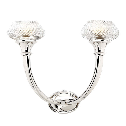 Horns and Crystal Wall Lamp