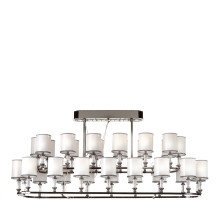 Metal and Crystal Chandelier