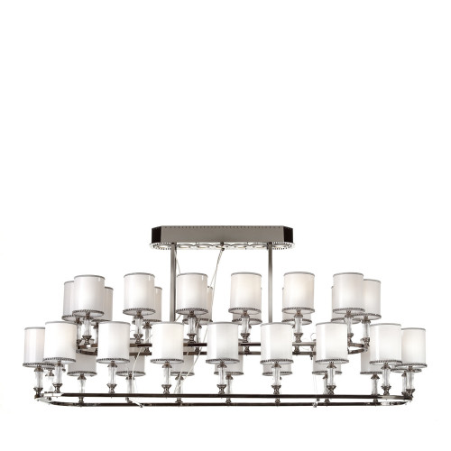 Metal and Crystal Chandelier