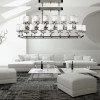 Metal and Crystal Chandelier