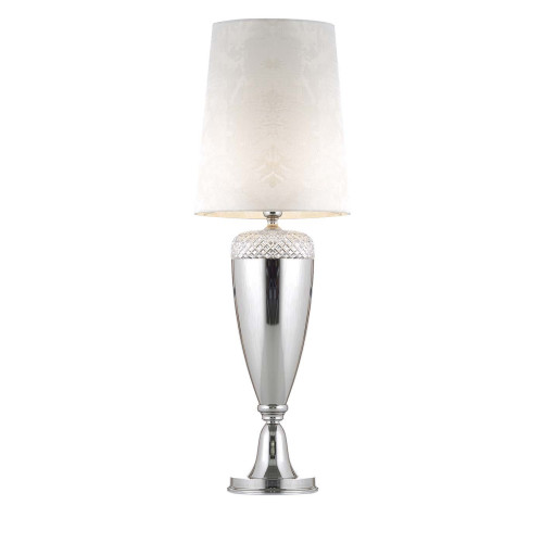 Metal and Crystal Table Lamp