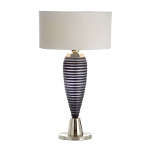 Black Striped Table Lamp