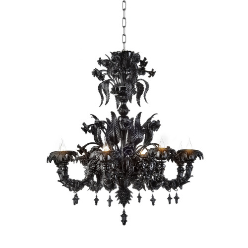 Black Venetian Glass Chandelier Venetian Style