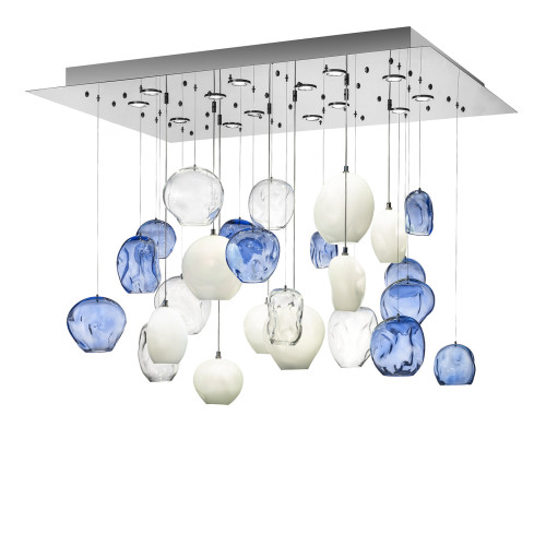 Blue Motion Chandelier