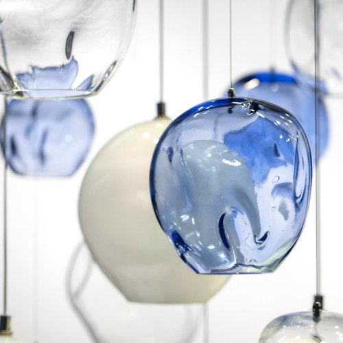 Blue Motion Chandelier