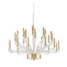 Brass and Venetian Glass Chandelier