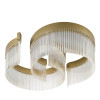 Double C Transparent Glass Chandelier