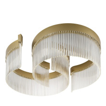 Double C Transparent Glass Chandelier