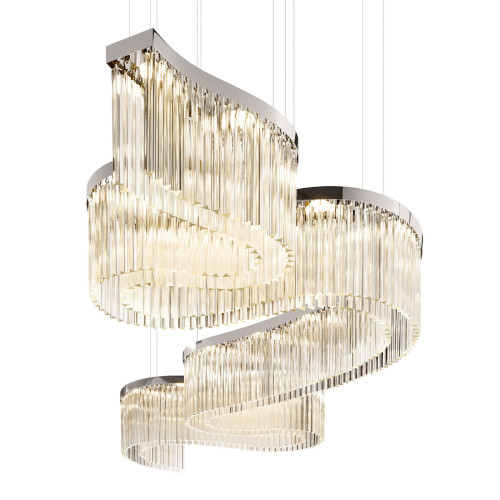 Snake 23-Light Silvery Chandelier #3